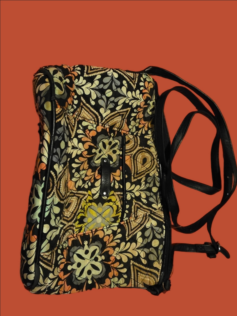 4/$67 Deal! Vera Bradley Black Floral Quilted Crossbody Bag